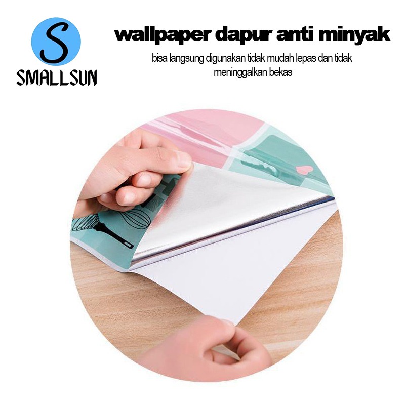 Wallpaper DAPUR stiker Anti Cipratan Minyak 45 x 70 cm bahan Aluminium Foil Wallsticker