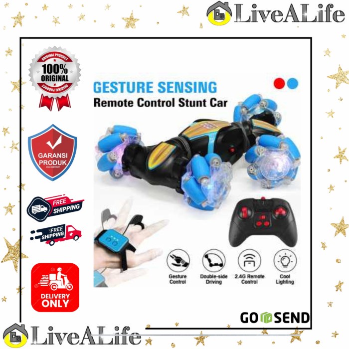 Mainan Remote Control Mobil RC Gesture Sensing Stunt Car
