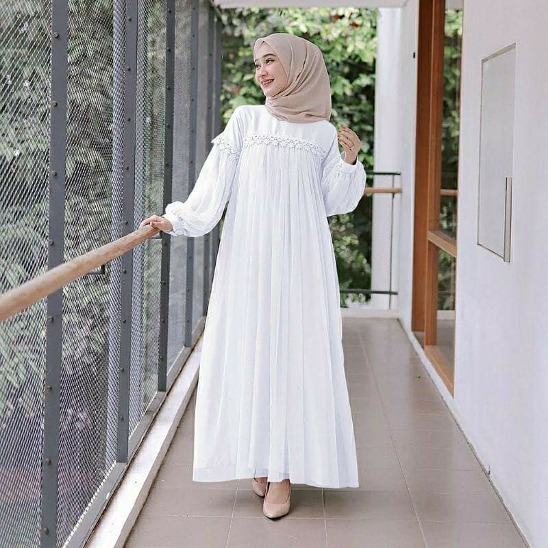 ZOYA MAXY BAJU GAMIS SYAR'I WANITA MUSLIM KEKINIAN DRESS TILE DOT MURAH GAMIS KONDODANGAN PESTA TERB