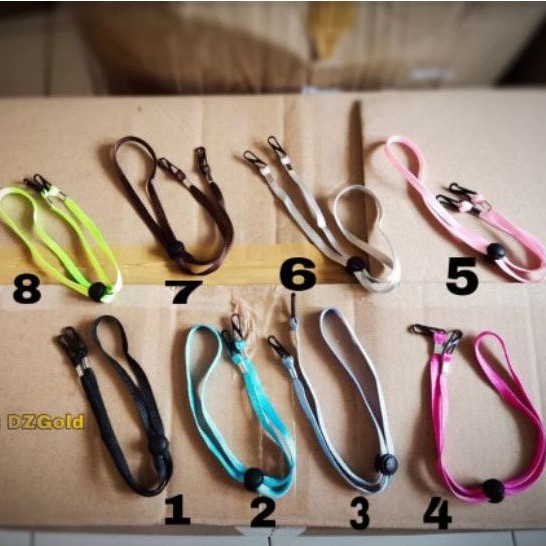 Tali Masker Warna - Kalung Pengait / Pengencang Masker + Stopper