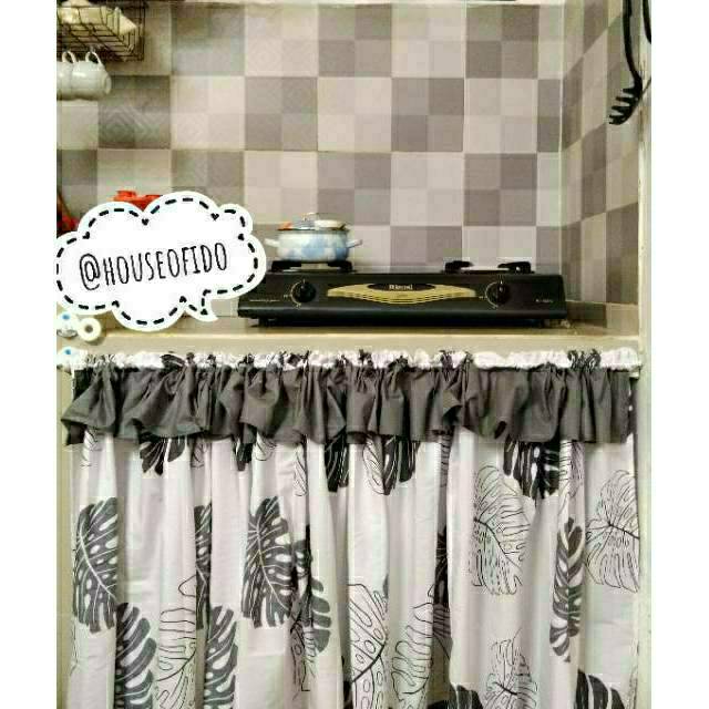 Gorden kolong dapur harga per meter Shopee Indonesia