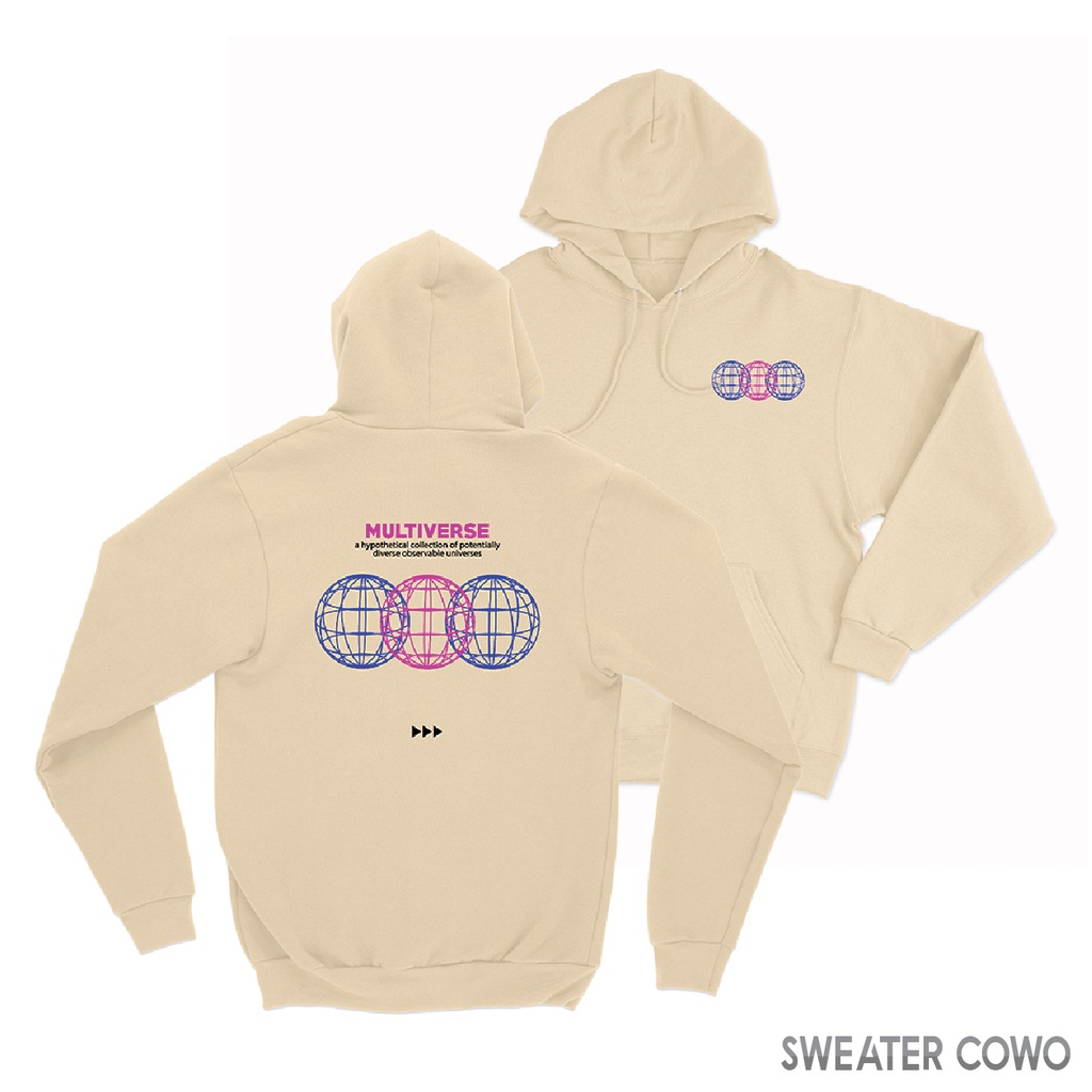 Sweaterpolos Hoodie Jumper MULTIVERSE ( Sablon ) Unisex Pria &amp; Wanita