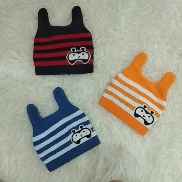 Topi bayi rajut lebah impor - ZMGA