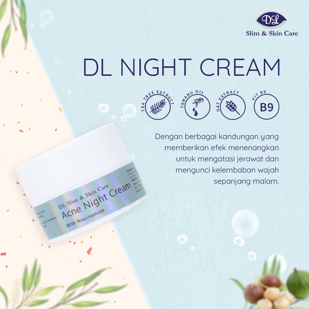 DL Slim & Skin Care Acne Night Cream 10gr