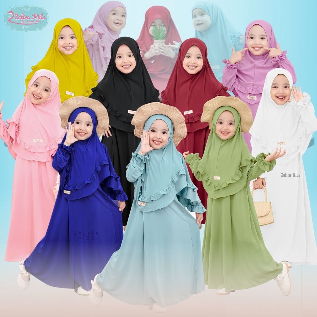 Lula series | Gamis Anak Perempuan terlaris Usia Newborn sampai 11 tahun by zalira kids  | Zalira Ki