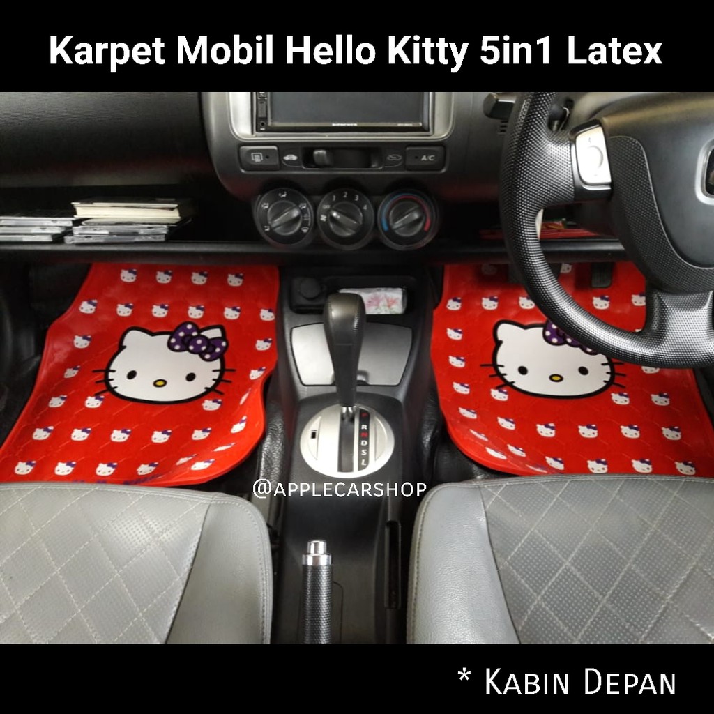 Karpet Mobil Hello Kitty Merah 5in1