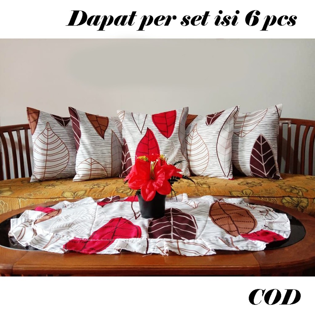 [✅COD] Sarung Bantal Kursi Sofa Set Dan Taplak Meja Tamu Dekorasi Cover kursi sofa ruang tamu Kamar Minimalis perlengkapan rumah tangga modern