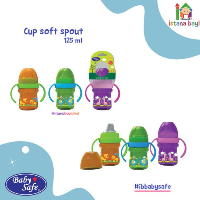 Baby Safe Soft Spout 125 ml AP005 - Botol minum bayi/peralatan Mpasi/baby Safe botol