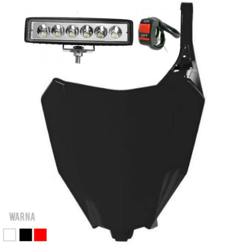 Papan star  nomor CRF 250 Dan LED saklar lampu