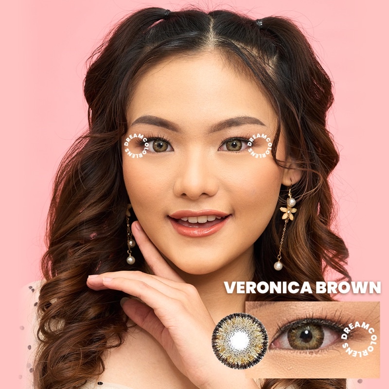 Softlens EOS Veronica Brown / Coklat Normal Minus Beda Minus