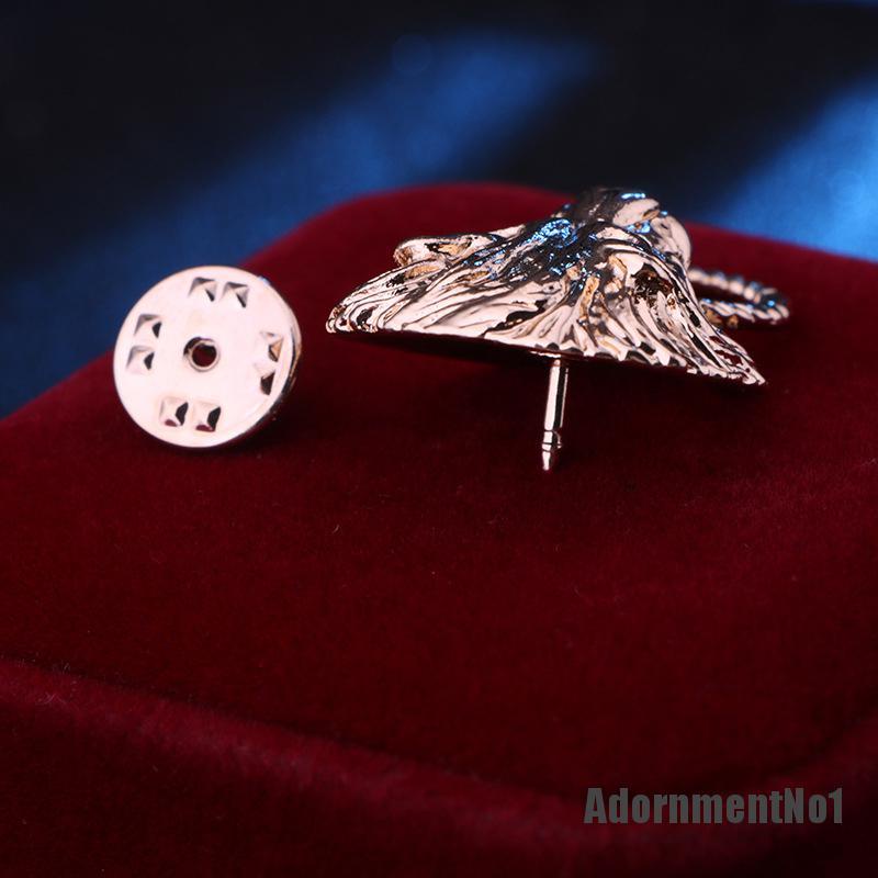 (Adornmentno1) Pin / Bros Bentuk Kepala Singa Model Vintage Untuk Unisex