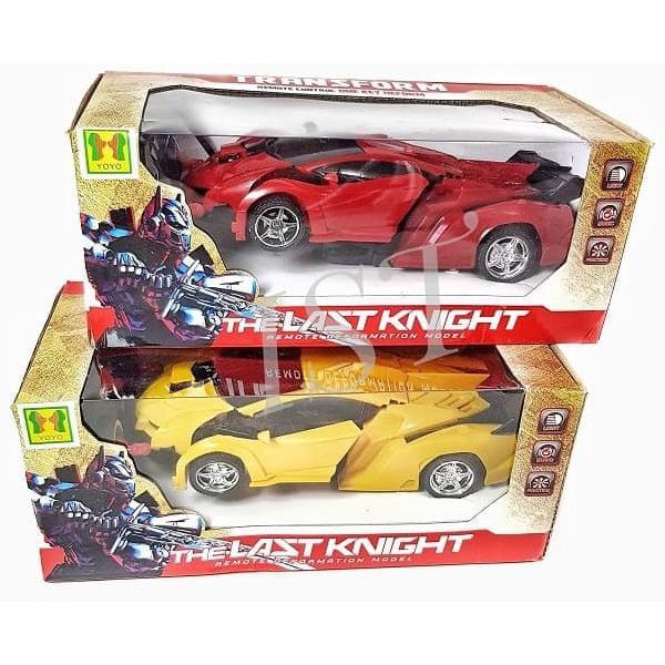 Promo  barang bagus  Mainan Anak RC Remot Mobil Tranform The Last Night Merah Kuning