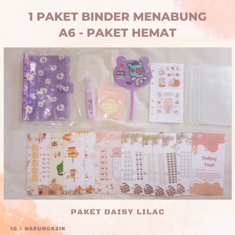 

Paket binder menabung A6 - Paket nabung asik - All in one