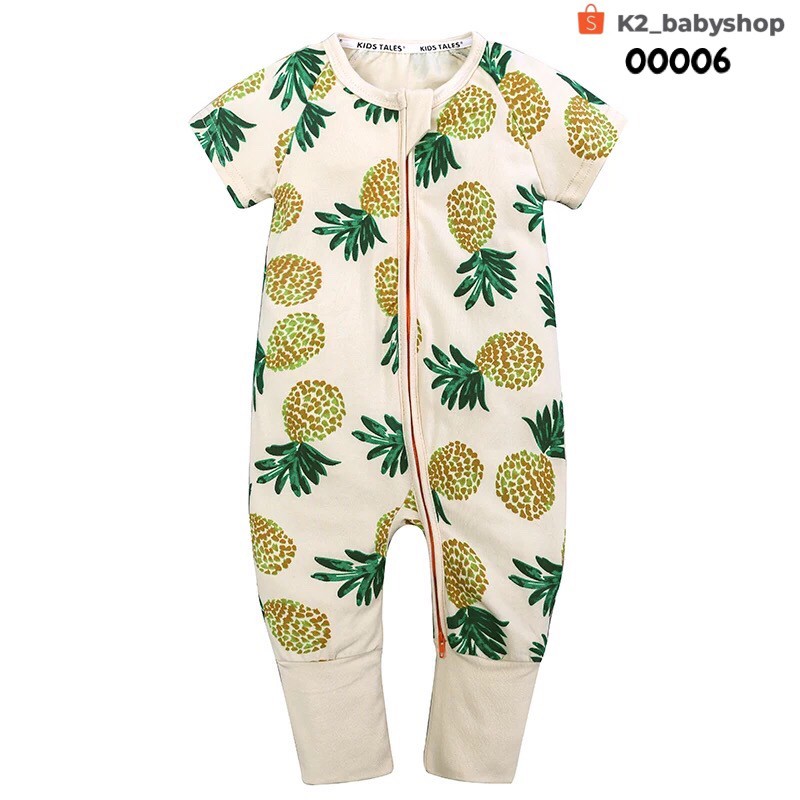 BABY K2 - BABY SHORT SLEEVE ZIPPYSUIT MOTIF NENAS KODE 00006