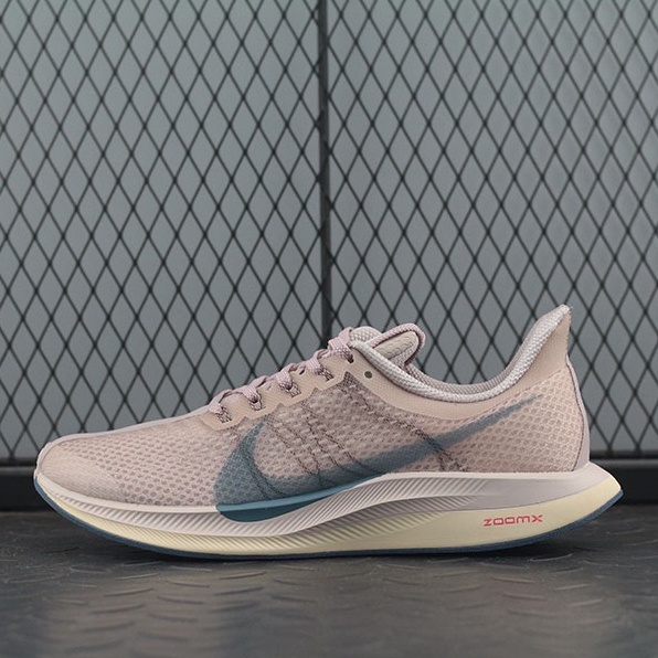 NK Zoom Pegasus Turbo Marathon Jogging Shoes "Nude Pink Gray Blue" AJ4115-601