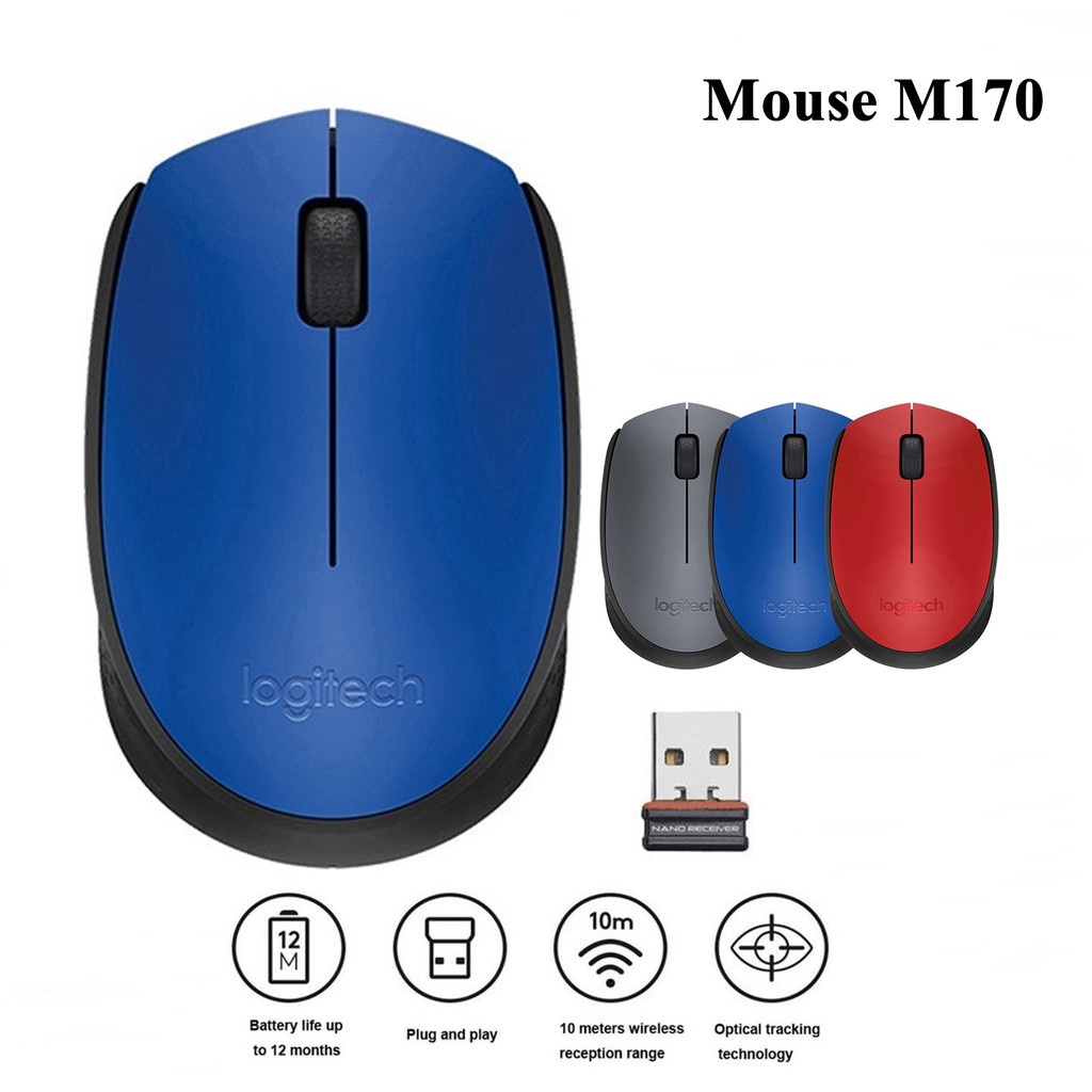 Mouse Wireless Logitech M170 Original Garansi Resmi