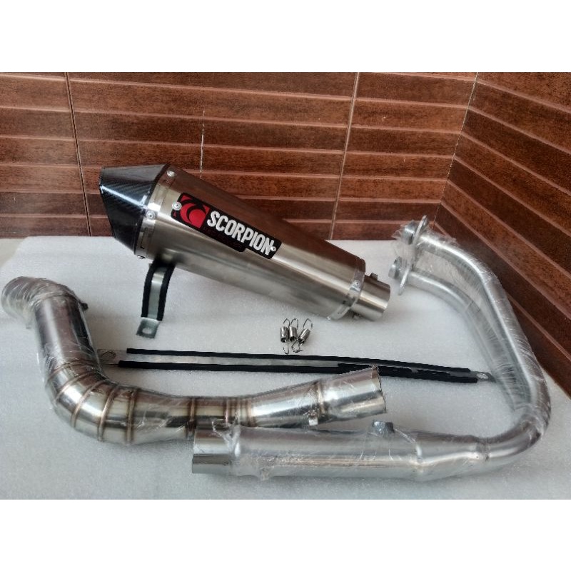 knalpot racing Scorpion Titan for ninja 250fi 2018