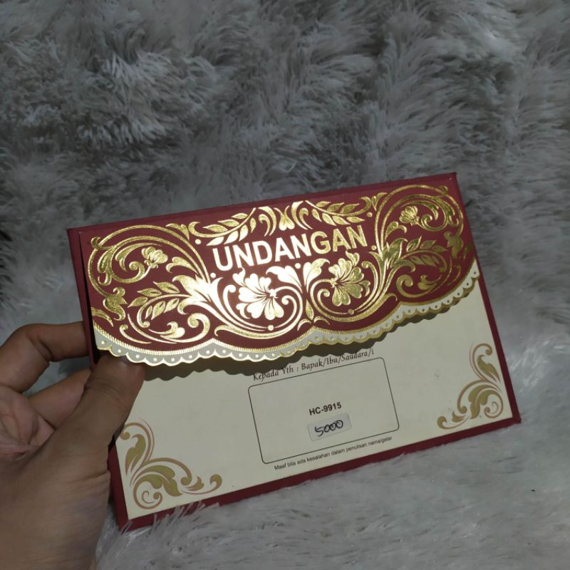 UNDANGAN HARD COVER HC-9915 PERNIKAHAN WEDDING AKAD RESEPSI KHITAN MURAH MERIAH