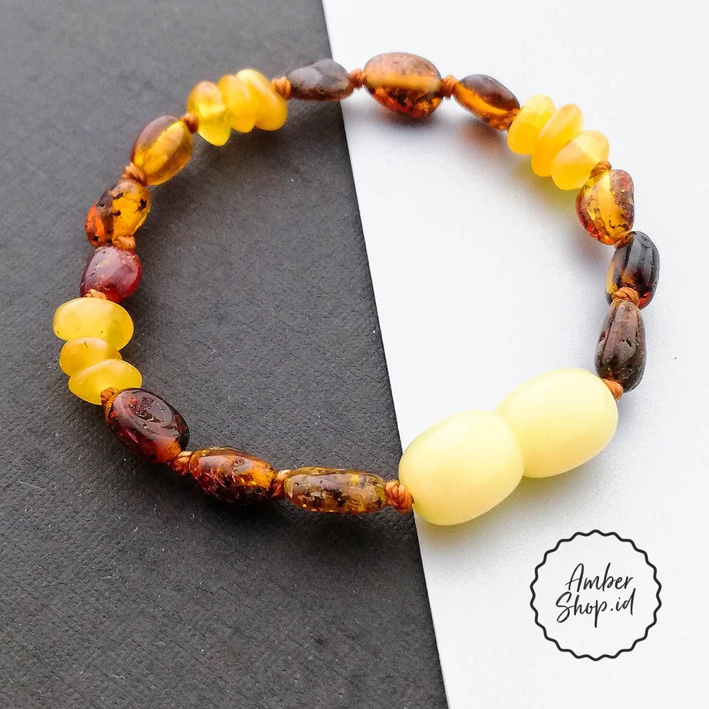 Kalung dan Gelang Amber pereda tumbuh gigi bayi - Amber Shop AS5 (FREE GIFT)