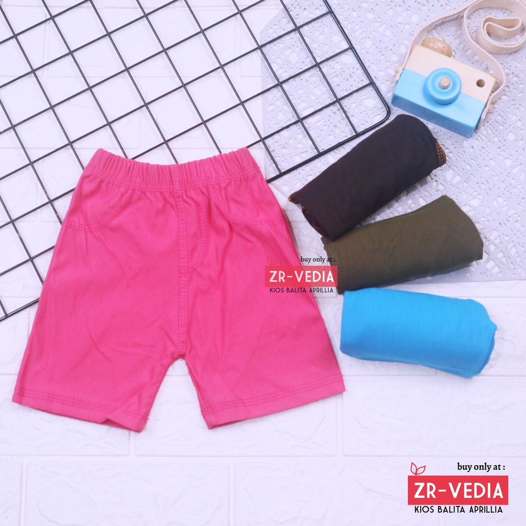 Short Jegging Kids uk. 3-4 Tahun / Celana Pendek Anak Laki Perempuan Pants Jeans Murah Tebal Polos