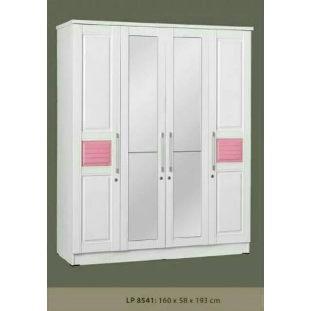 LEMARI 4 PINTU SUCITRA SERIES PUTIH