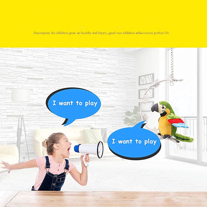 Talking Bird Kakatua Boneka BURUNG BEO  KAKAK TUA  Bisa Bicara Dan Bergerak