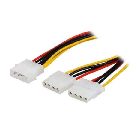 Cable molex ide 4 pin male to 4p molex female 2x splitter for cpu pc fan - Kabel molex extension