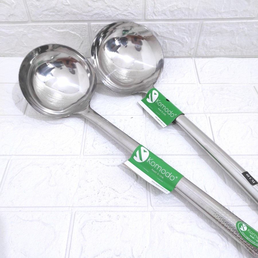 Irus Komodo Sendok Kuah Centong Stainless Tebal Kuah Sayur Sop Ladle