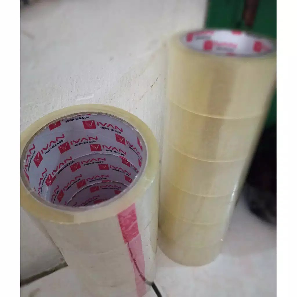 

Lakban Bening IVAN uk 2inc x 72yard - lakban tambahan packing-lakban bening - solatip & lakban