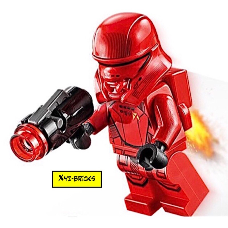 LEGO SW1075 - Star Wars Sith Jet Trooper Minifigure with Weapon