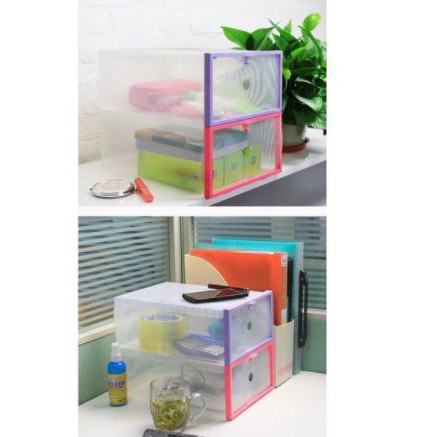 Kotak Sepatu Plastik Tebal Serbaguna dengan Penutup PVC Murah MIKA Produk Import 438