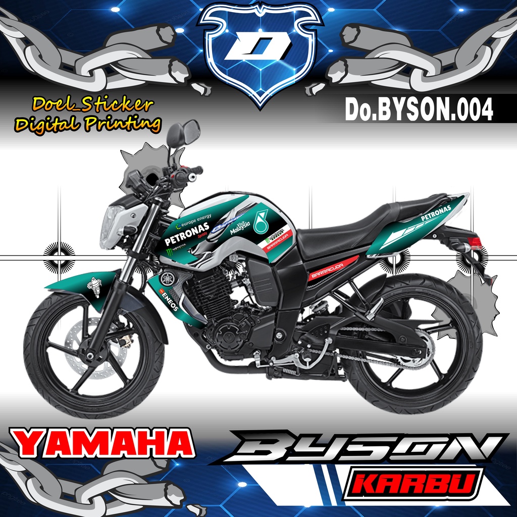 Striping Byson Karbu Variasi PETRONAS Sticker Stiker Skotlet Motor List Scotlite Body 004