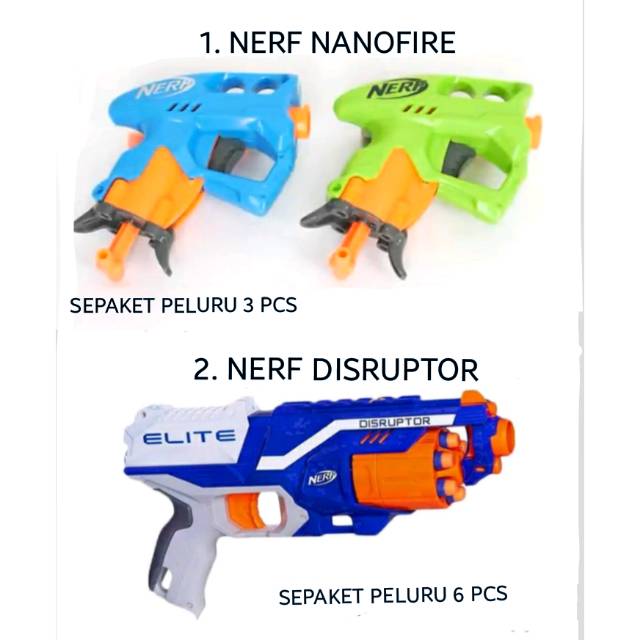 NERF NANOFIRE DAN NERF DISRUPTOR ORIGINAL HASBRO