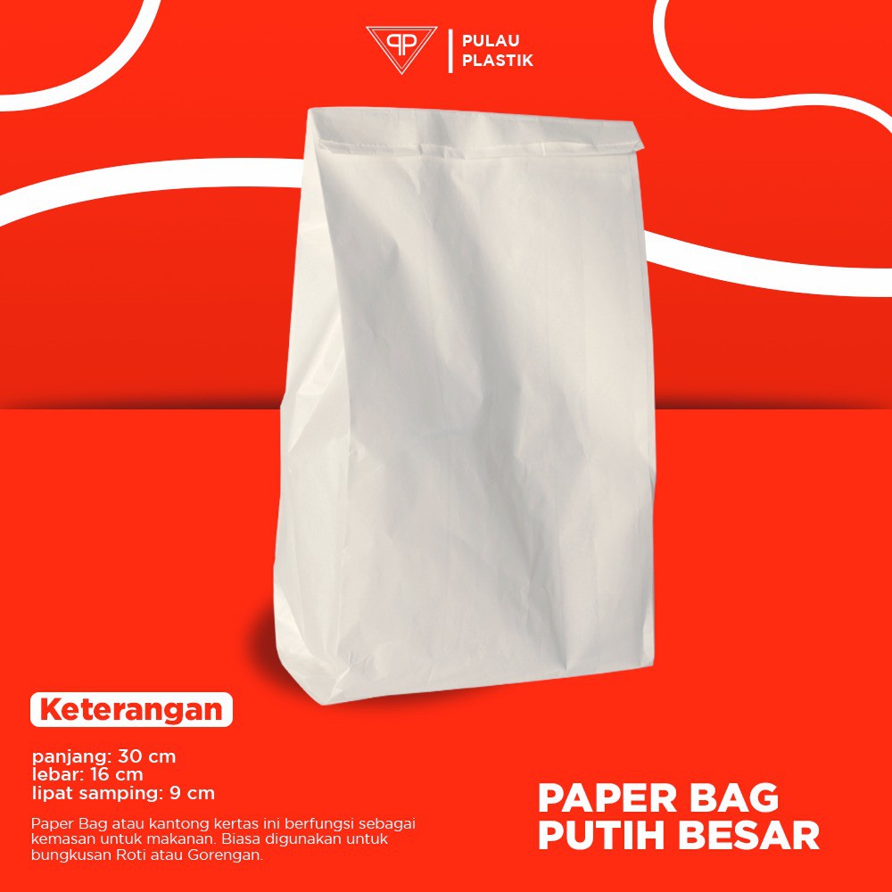 Paper bag kantong kertas putih dan coklat polos Shopee 