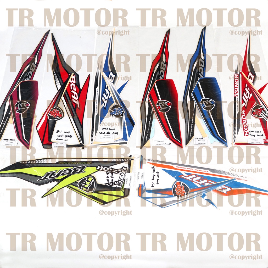 Stiker Motor Beat 2019 Sticker Striping Full Set Body Motor