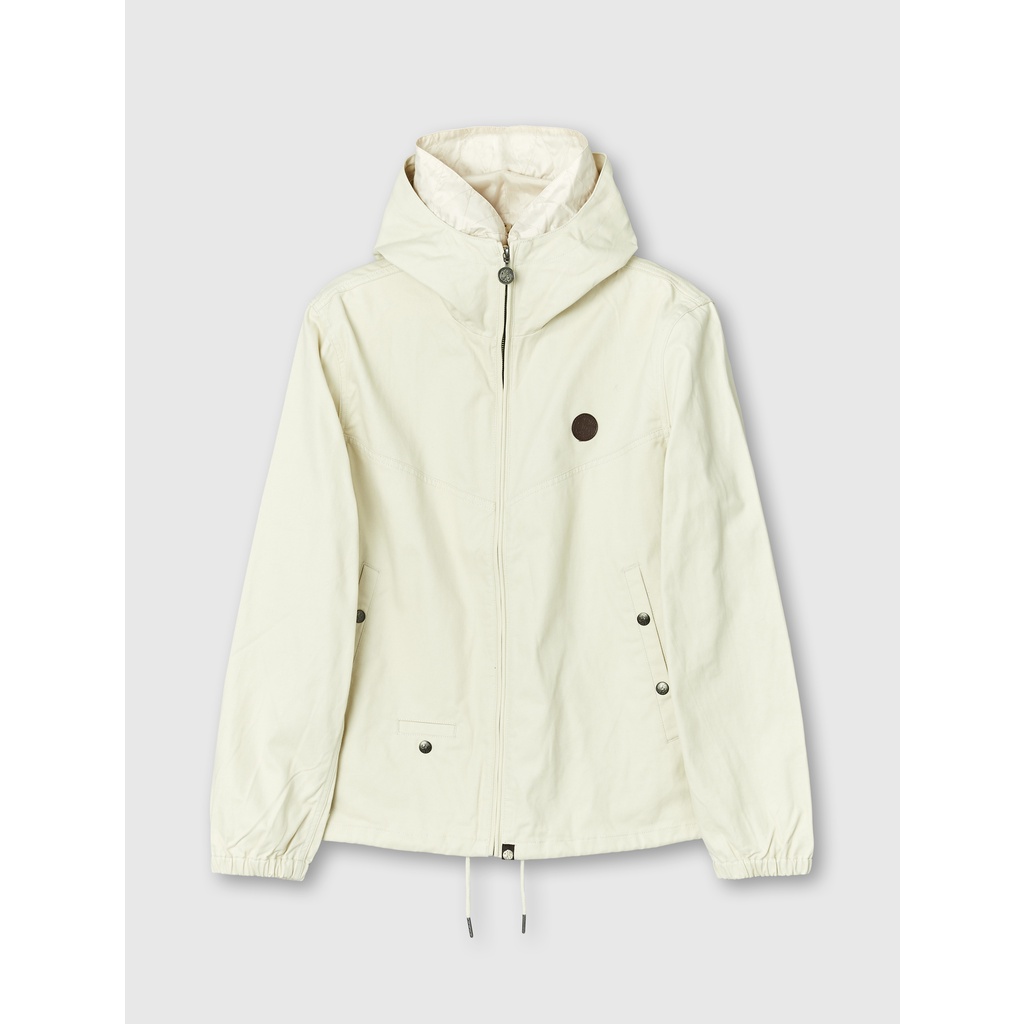 Pretty Green Green Cotton Zip Up Jacket Stone Original