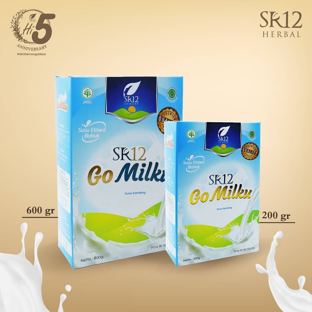 

GOMILKU SR12 SUSU KAMBING ETAWA PREMIUM / GOAT MILK SUSU BUBUK TANPA GULA