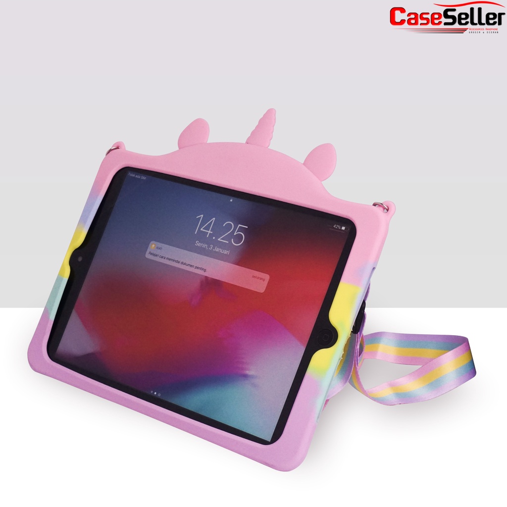 Case Pop It Unicorn + Tali Ipad Mini 6 | Ipad 9.7 2018 | Ipad Air 2/ 6/ Pro 9.7 | Ipad 10.2 2021 Pop It Case Bubble Fidget Sensory Free Strap Tablet