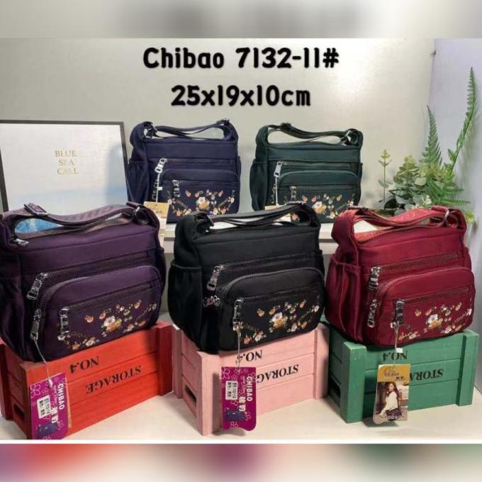 TAS SELEMPANG WANITA CHIBAO BORDIR BUNGA CB7132-11