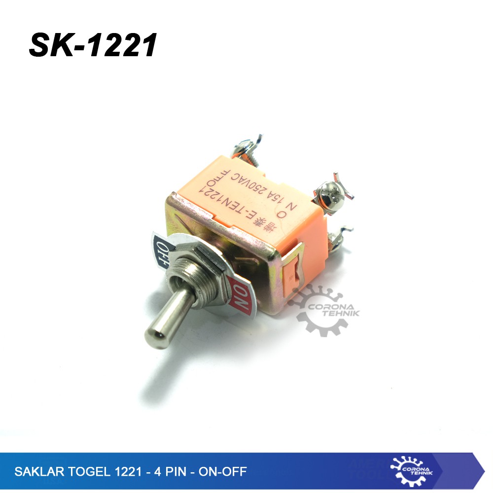 Saklar Toggle 1221- 4 Pin - ON-OFF