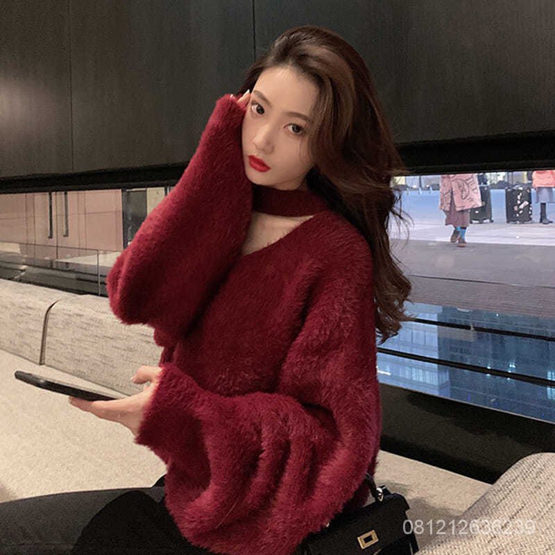 2022 Kemeja Bottoming Wanita Baru Dengan Sweater Di Dalam Sweater Longgar Musim Semi Dan Musim Gugur