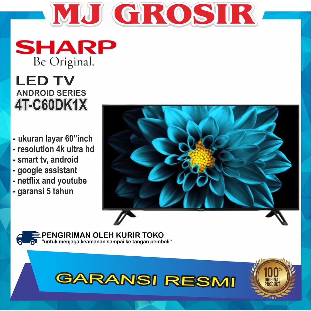 LED TV SHARP 60 DK 60DK1X 60 INCH USB MOVIE UHD 4K ANDROID TV