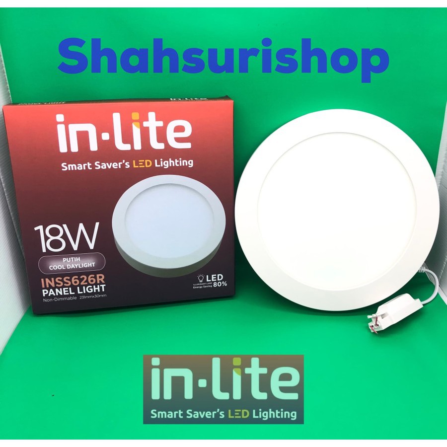 LED PANEL INLITE IN-LITE 18W 18 W 18 WATT BULAT INSS 628R OUTBOW