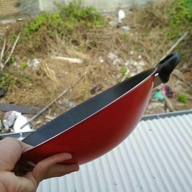 Maxim Valentino Panci Teflon Alat Masak 2pcs Set Gratis Spatula & Sponge