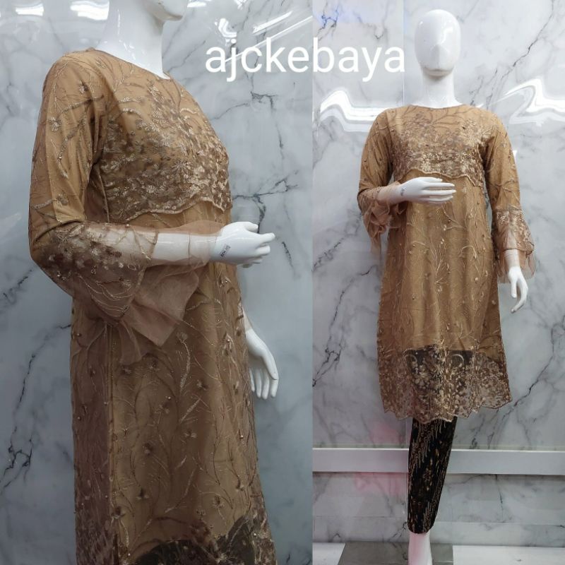 kebaya tunik tille Andin /kebaya terbaru/kebaya modren/kebaya pesta /kebaya seragam pesta