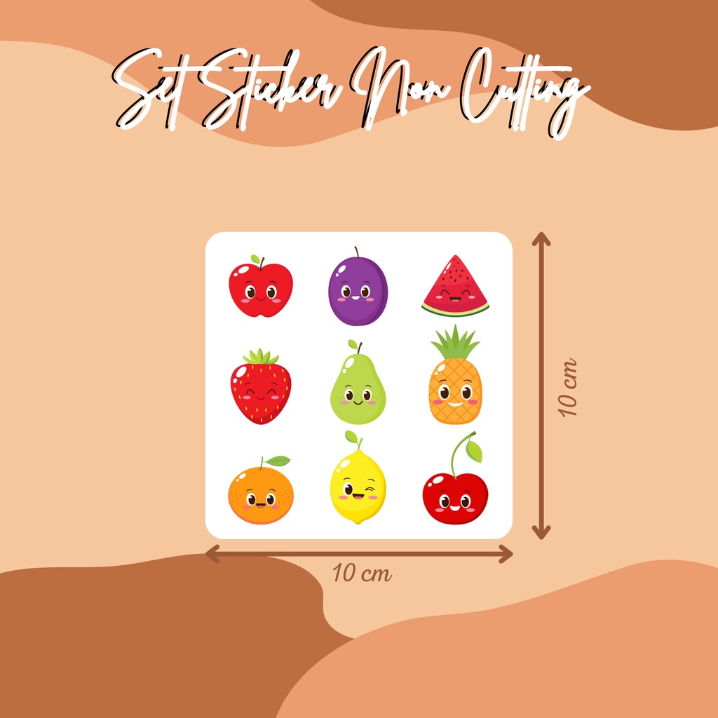 

Set Sticker Fruit Non Cutting Diy Crafts / Scrapbook / Journal / Diary