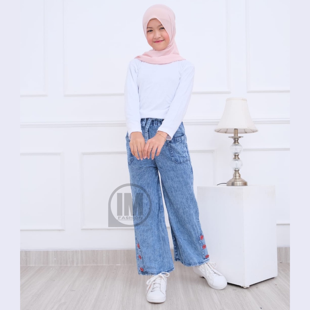 Celana Kulot Anak Perempuan  Celana Jeans Anak Usia 7-15 Tahun