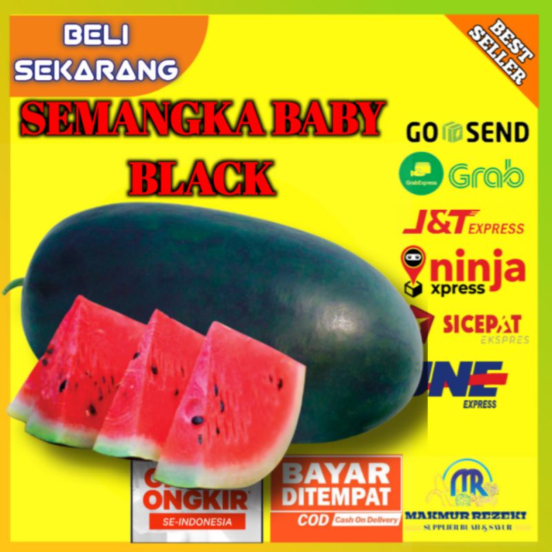 

BUAH SEMANGKA INUL MERAH SEMANGKA LONJONG BABY BLACK MURAH DENGAN BER BIJI BERAT 3.5-4 KG PER PCS BIJI