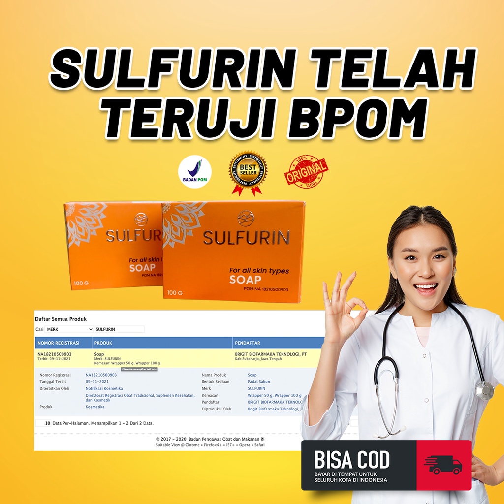 Obat Gatal Selangkangan Menahun Binahong SULFURIN 100gram ORIGINAL