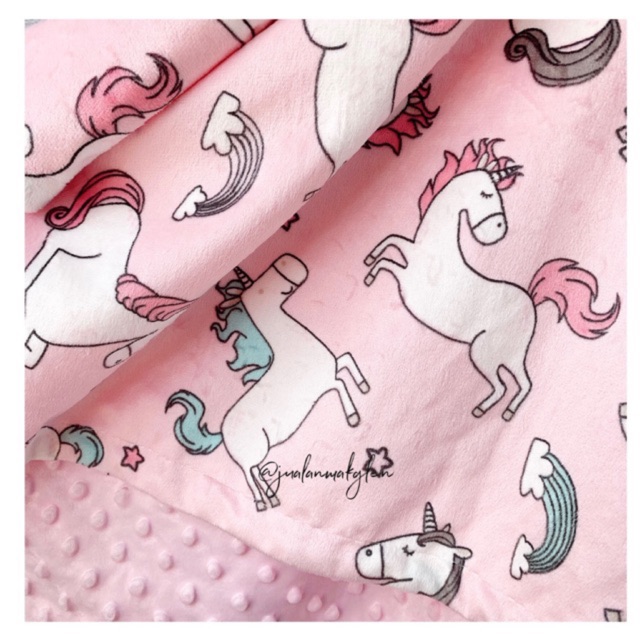 Selimut minky Bayi Baby Blanket Girl Anak Cewek Perempuan selimut bayi